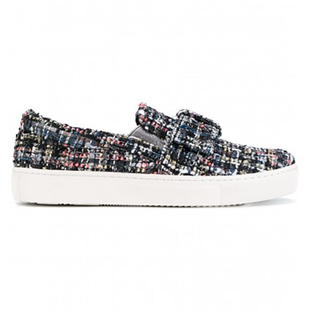 Karl Lagerfeld Tweed Slip-On Trainers - Size 36